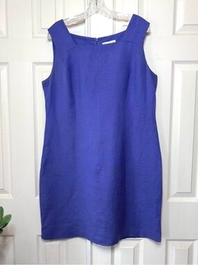 Annie Alexander Size 14 Linen Blend Lavender Purple Dress Beachy Resort Career